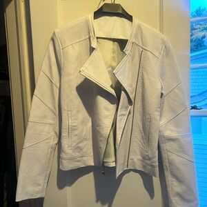 BB Dakota White Bomber Jacket